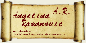 Angelina Romanović vizit kartica